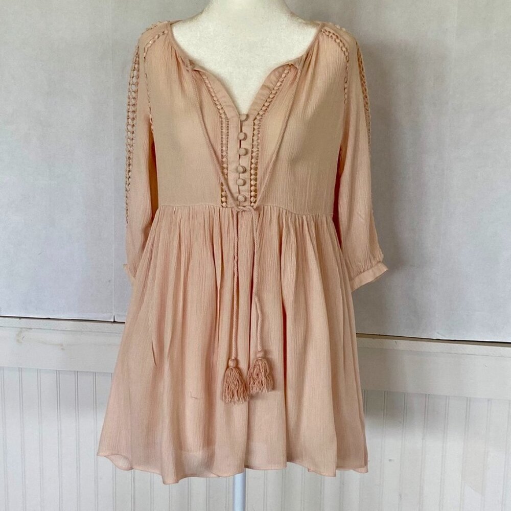Retro, Vintage Petal Pink Baby doll Mini Dress Sz M